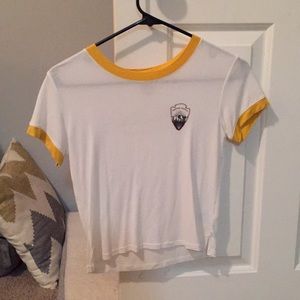 Mustard yellow adventure tee